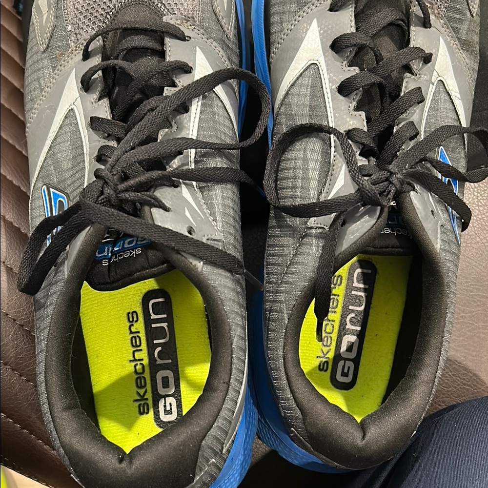 Skechers Gray and Blue Athletic Shoes - Picture 7 of 7